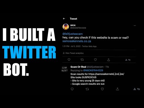 I Built a Twitter Bot to fight Internet Scams..