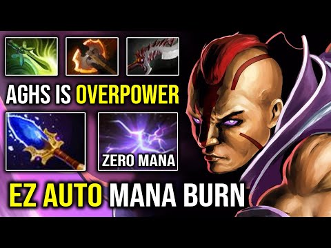 WTF Aghanim Anti Mage is Overpower | Blink Fragment EZ Mana Burn with 25Kills & Zero Death Dota 2