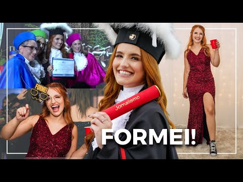 MINHA FORMATURA DE JORNALISMO 🎓 decoração, cerimônia e festa