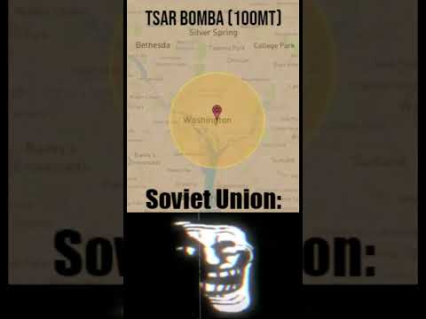 Nuke map USA Vs USSR nuclear weapon arms race  #shorts #usa #ussr #country  #armsrace #nuclear