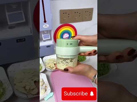 Cortadora de verduras eléctrico de mano 4 en 1, y haz tus recetas para tu bebe faciles y rapidas.