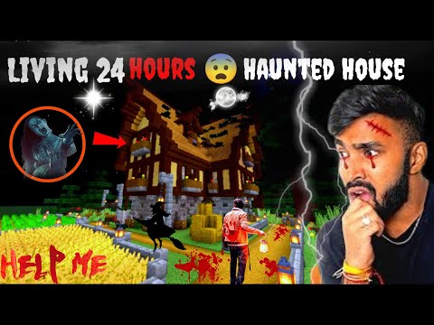 Living 24 Hours in Haunted House: Minecraft Horror