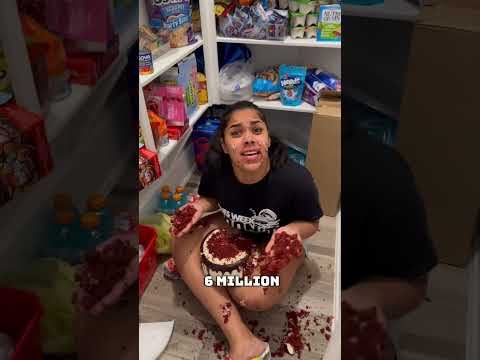 Dad and son find mom eating the cake that was for the party #shorts