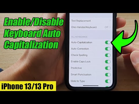 iPhone 13/13 Pro: How to Enable/Disable Keyboard Auto Capitalization