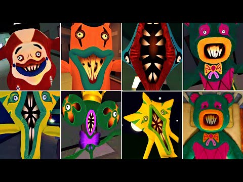 Roblox The Creeps Night 1 To Night 5 All Monster Jumpscares Scenes | Rainbow Friends Type Game