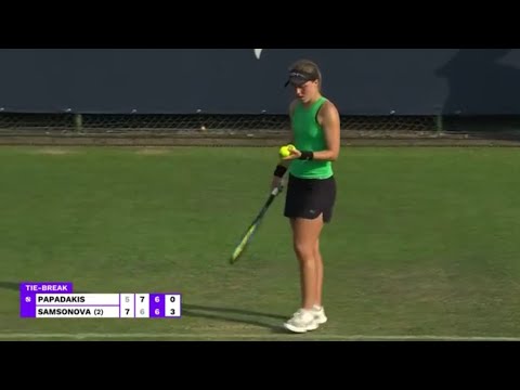 Liudmila Samsonova survives a scare vs Lena Papadakis WTA Live Tennis Hertogenbosch