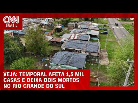 Forte temporal causa destruição no Rio Grande do Sul; ventos chegam a 84 km/h e cidades têm prejuízo
