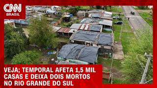 Vídeo: Forte temporal causa destruição no Rio Grande do Sul; ventos chegam a 84 km/h e cidades têm prejuízo