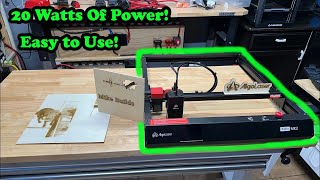 Alpha MK2 20W Laser Engraver unboxing, setup, testing!