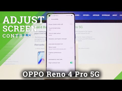 How to Find Text Options – Activate High Contrast Text on OPPO Reno 4 Pro 5G