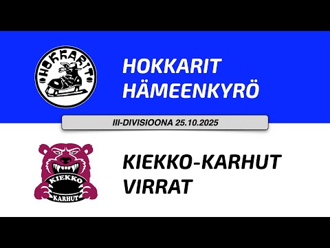 III-Divisioona 25.10.2025: Hokkarit vs. Kiekko-Karhut