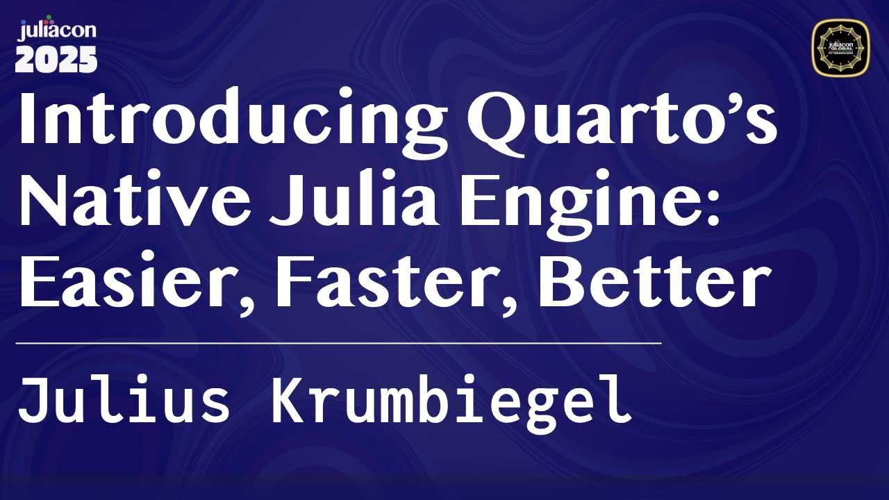 Introducing Quarto’s Native Julia Engine: Easier, Faster, Better | Krumbiegel