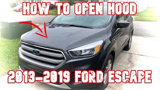 How to open hood on 2013-2019 Ford Escape