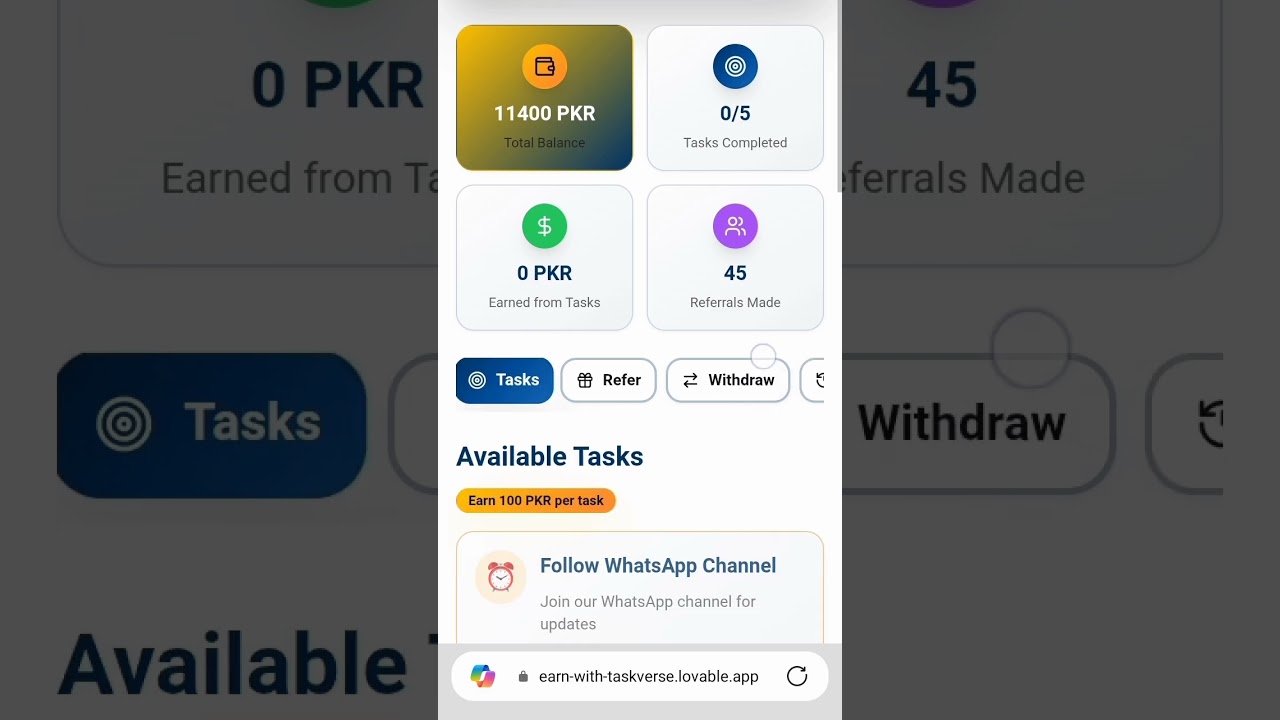 Task Verse Withdrawal problem 😔. Subscribe me for more information about this website.
