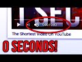 What Is The SHORTEST Video On YouTube?