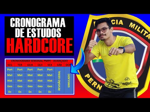 CONCURSO PMPE 2022 | Cronograma de estudos HARDCORE