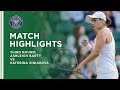 Ashley Barty vs Katerina Siniakova | Third Round Highlights | Wimbledon 2021