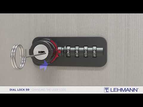 Serrure à code pour casier à pêne ou à came - Dial Lock 59 Fix code LEHMANN
