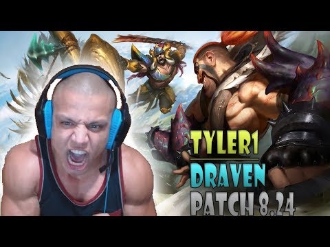 Tyler1 Draven vs Lucian ADC Patch 8 24 - League of Legends