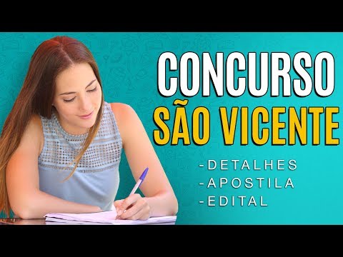 Concurso São Vicente 2020 - Edital, Inscrição e Apostilas para Prefeitura!