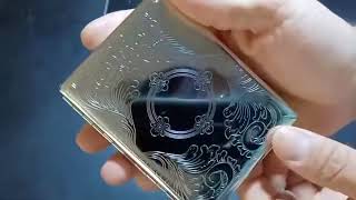 X-LIGHTER Vintage Cigarette Case with Coil Lighter for 100's King Size