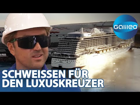 Welding, burning, and bending - toiling in Germany's largest shipyard | Galileo | ProSieben