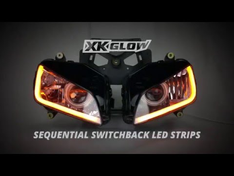 Retrofit Headlight Build w/ XKGLOW Sequential Switchback LED Strips for Car