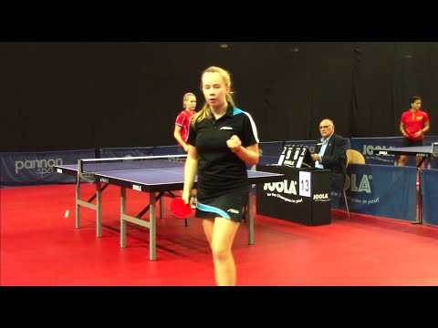 Ramona Betz vs  Linda Zaderova   -  Tischtennis / Table Tennis Hungarian Junior Open