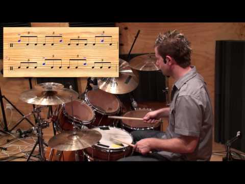 Jazz Drum Fill - 5's Over Triplets - Icanplaydrums.com