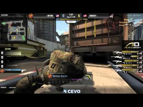 Method vs Conquest Game 2 (CEVO-P CS:GO Season 8) - Dust & AwesomeSauce