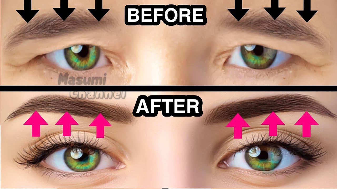 Fast Results🔥 Eyebrow Lift Exercise & Massage! Fix Droopy Eyelids, Make Your Eyes Bigger Naturally