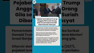 Heboh! Pejabat AS Kabinet Trump Sebut Netanyahu Gila! IDF Bom Suriah Picu Kontroversi