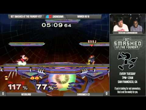 Get Smashed at the Foundry #37 - Winner Ro16: W33dl0rd (C. Falcon) vs Shroomed (Sheik)