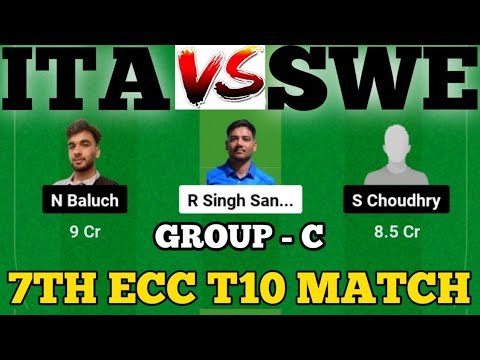 ITA vs SWE || SWE vs ITA Prediction || ITA VS SWE 7TH ECC T10 GROUP C MATCH