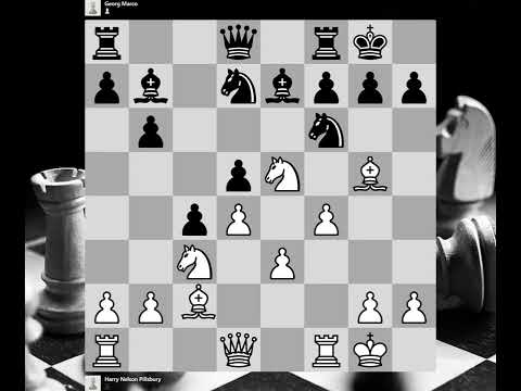 Harry Nelson Pillsbury vs Georg Marco, Paris FRA, 08.06.1900