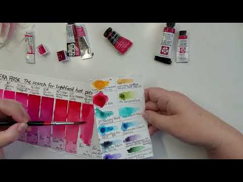 Fugitive Pinks Versus Lightfast Pinks in Watercolour - Substitutions for Opera Rose