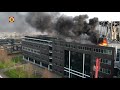 Dronevideo van de verwoesting na de brand bij Prodrive in Son