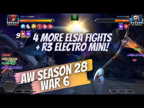 Alliance War Season 28, War 6. SSx-1. Elsa and Falcon - Marvel Contest of Champions