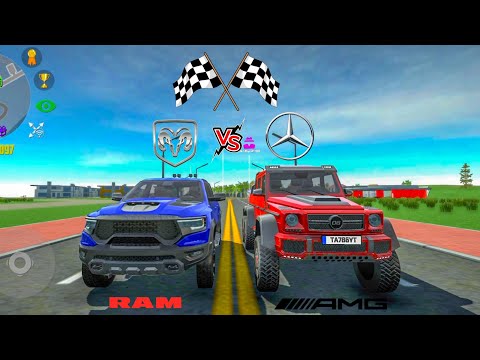 Car Simulator 2 | Mercedes VS Dodge | G63 AMG 6x6 VS Ram Trx | Race & Top Speed | Android Gameplay