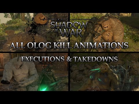 Shadow of War - ALL Olog Kill Animations | Brutal Kills, Executions, Takedowns | (2k/60fps)