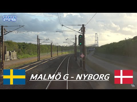 Führerstandsmitfahrt Dänemark 4K: Malmö G - Nyborg over Køge nord