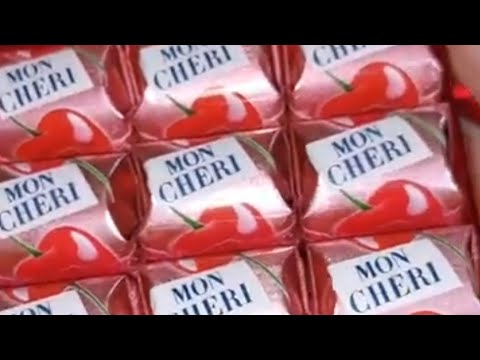 Gorgeous ASMR Ferrero Mon Cheri Pralines, Testing Delicious Cherry Chocolates