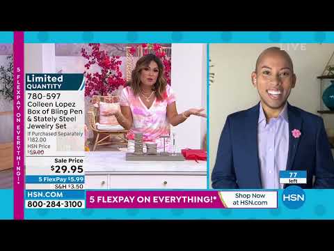 Colleen Lopez Box of Bling Pen and Stately Steel Jewelry...