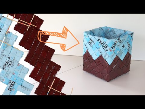 Coffee bag weaving tutorial - Zig zag weaving