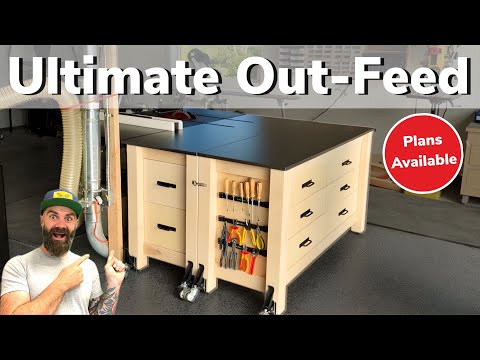 Best Small Shop Workbench || Small Shop Table Saw Out-Feed Table