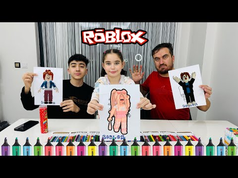 ROBLOX KARAKTERLERİ 3 RENK BOYAMA CHALLENGE!! | HİLE VAR !! KİM KAZANDI ??