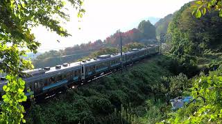 篠ノ井線　普通列車211系　早朝、姨捨駅付近にて