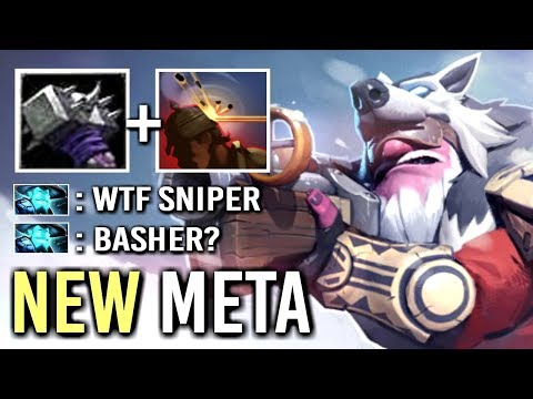 NEW BUILD Basher Sniper vs Storm Mid MegaBash + Headshot Epic Rank Gameplay WTF Dota 2