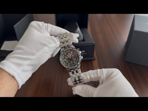 Edox Delfin The Original Mecano 85303-NM-NBG Automatic Wrist Watch 43mm Skeleton