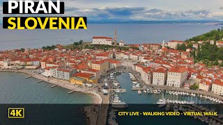 4K Piran Slovenia ❤️  Walking Tour city center Piranha